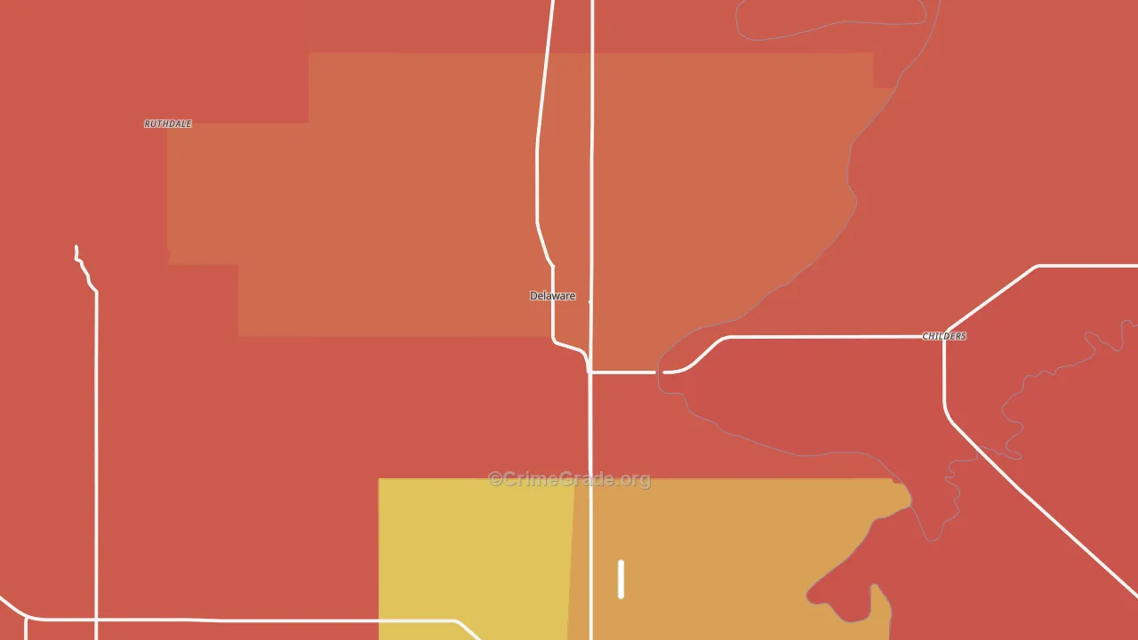Nowata County, OK Map of Murder Rates