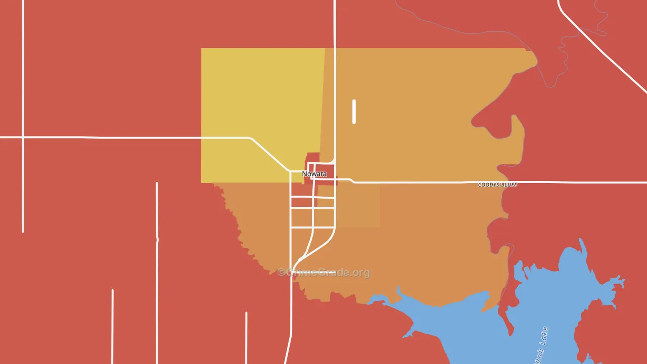 Nowata, OK Map of Murder Rates