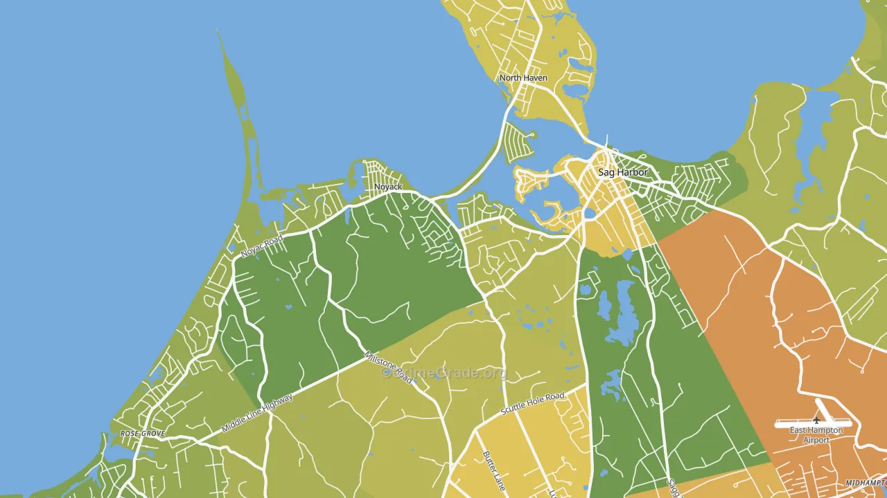 Noyack, NY Map of Murder Rates