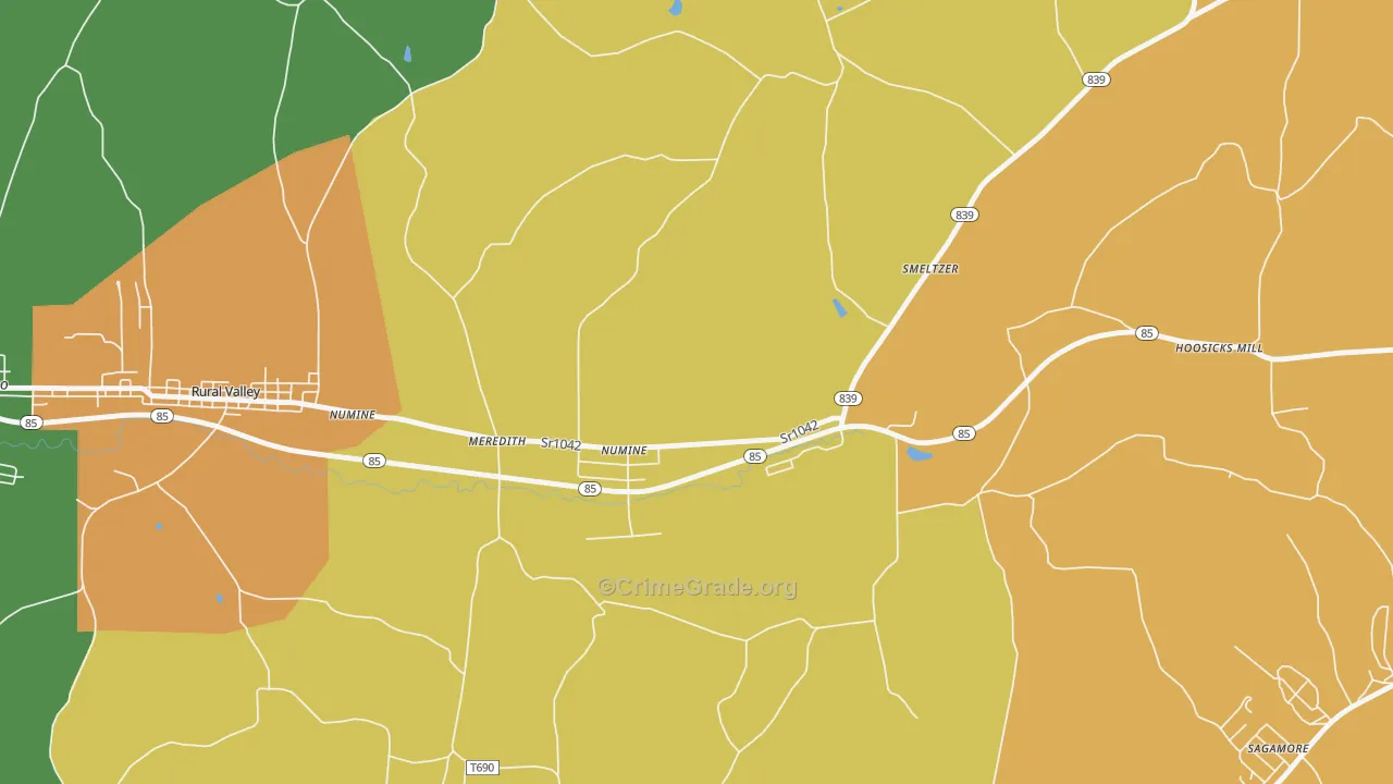 Nu Mine, PA Map of Murder Rates