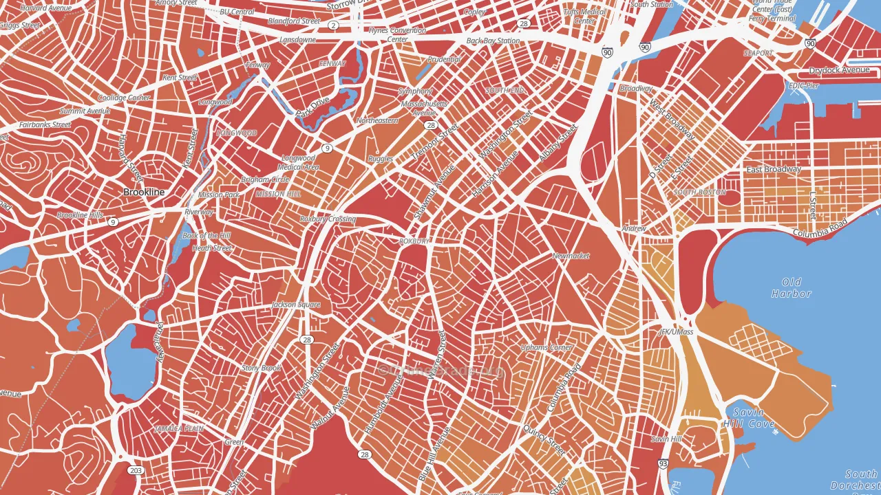 Nubian Square, Boston, MA Map of Murder Rates