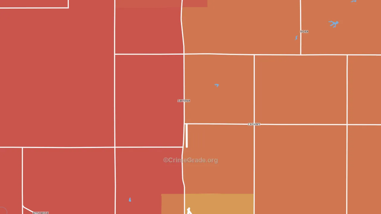 Nuckolls County, NE Map of Murder Rates