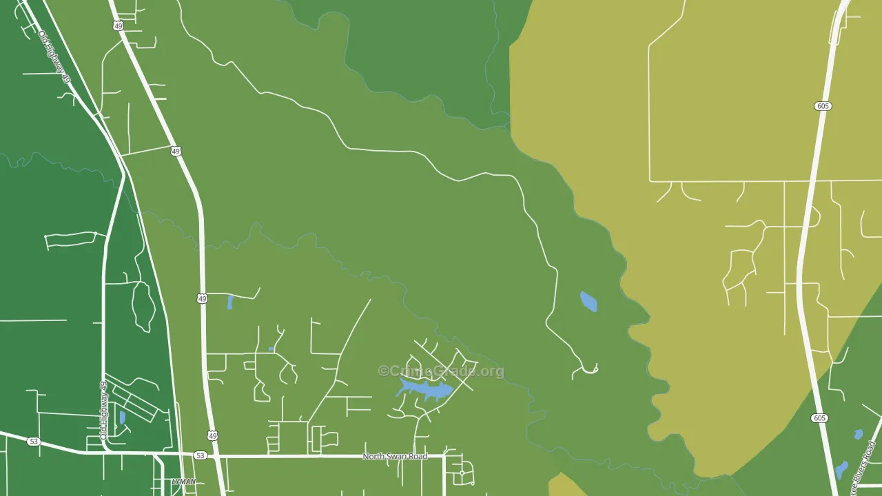 Nugent, MS Map of Murder Rates