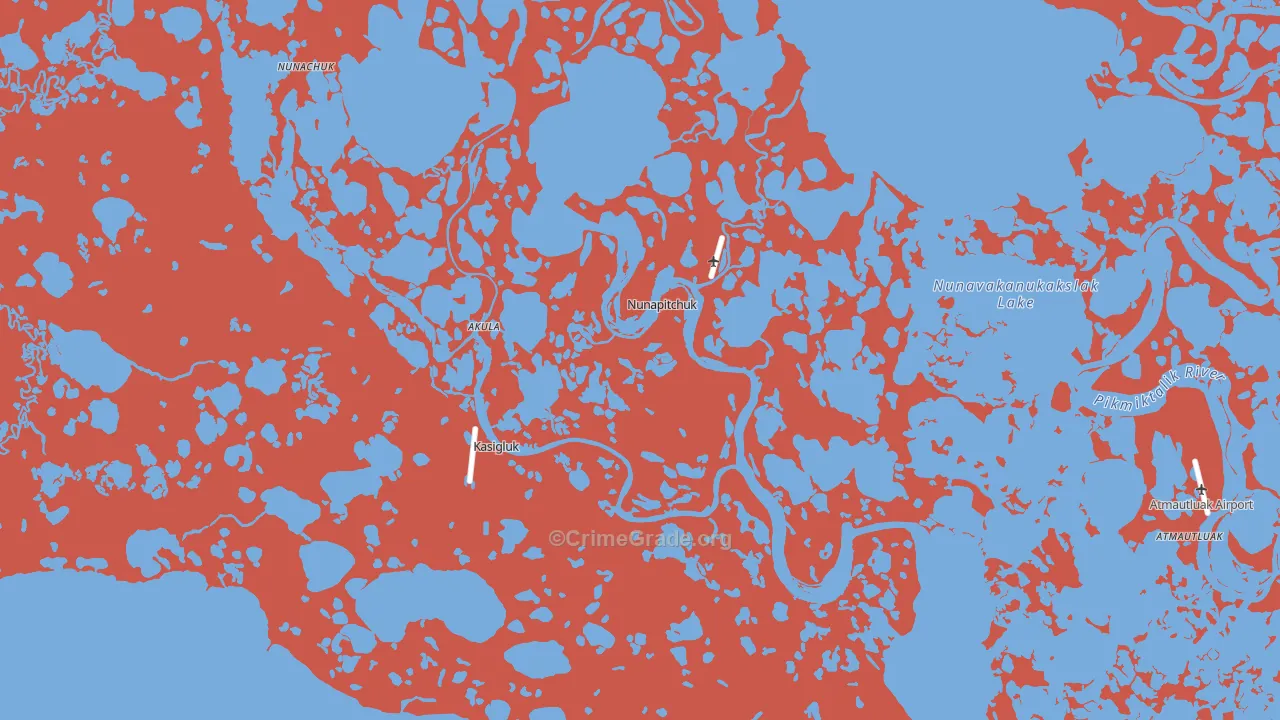 Nunapitchuk, AK Map of Murder Rates