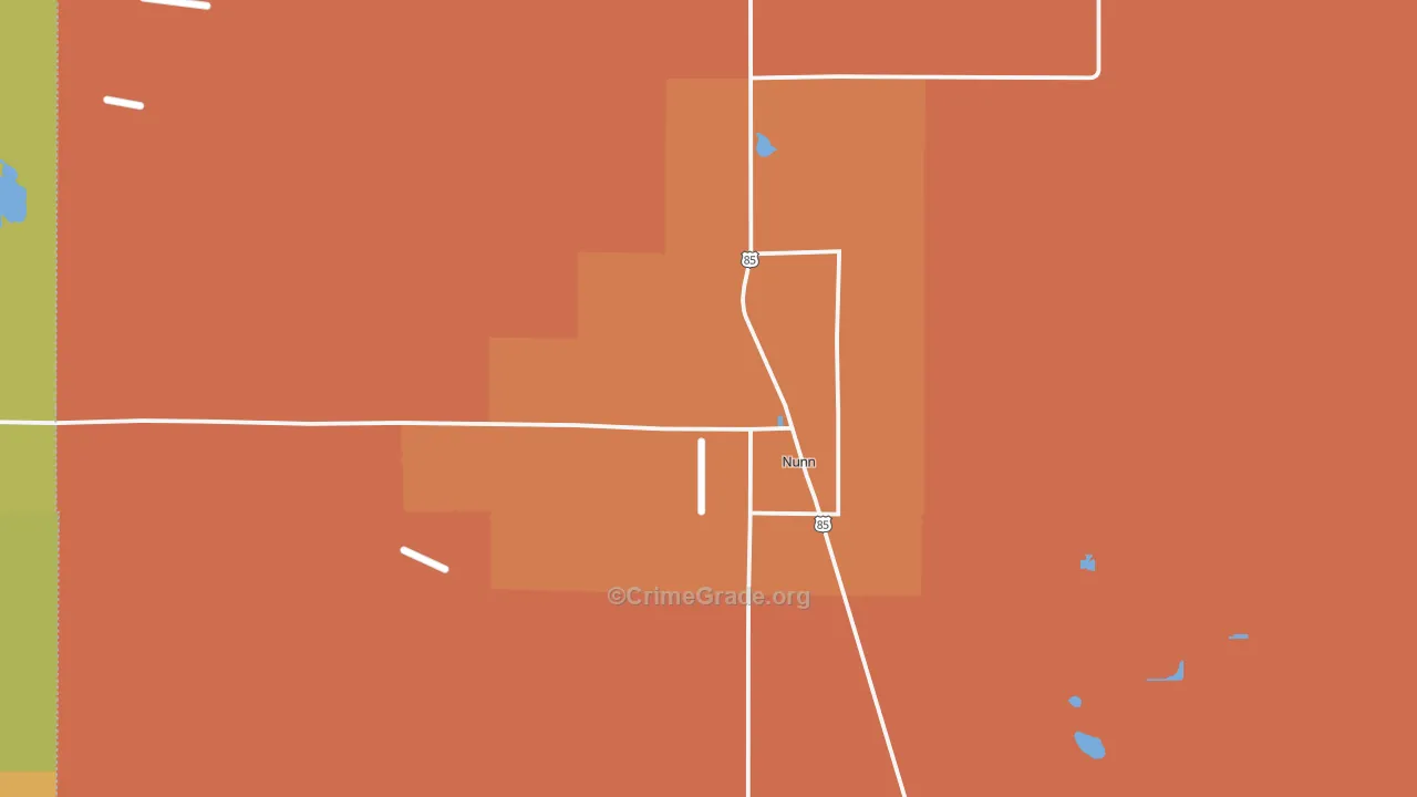 Nunn, CO Map of Murder Rates
