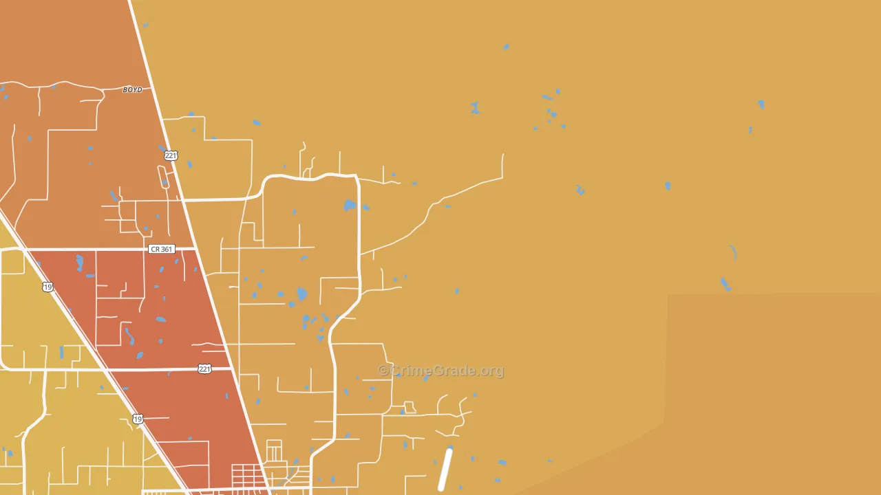 Nutall Rise, FL Map of Murder Rates