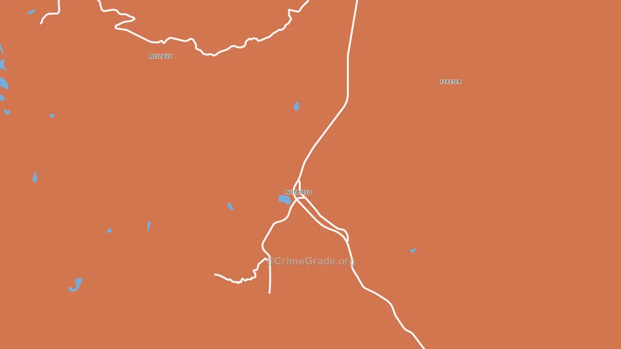 Nutrioso, AZ Map of Murder Rates