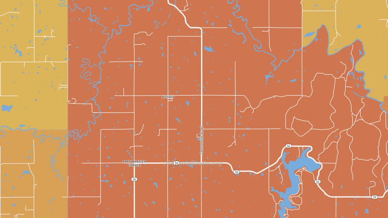 Nuyaka, OK Map of Murder Rates