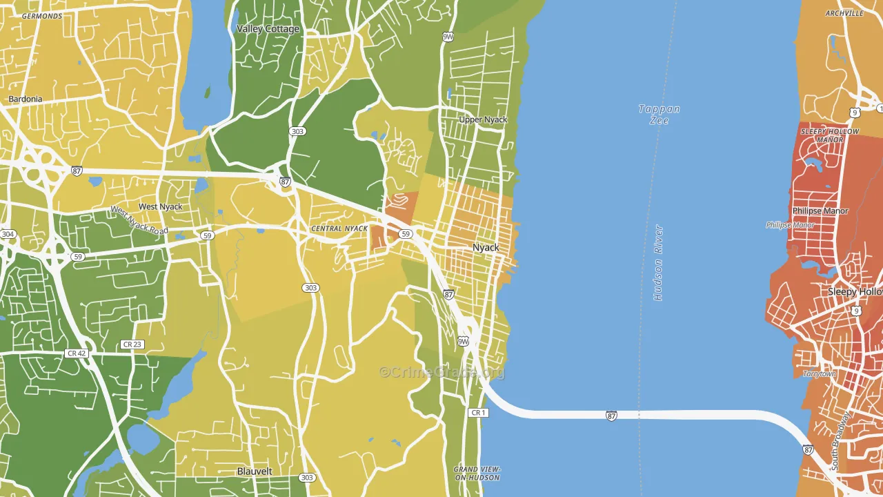 Nyack, NY Map of Murder Rates