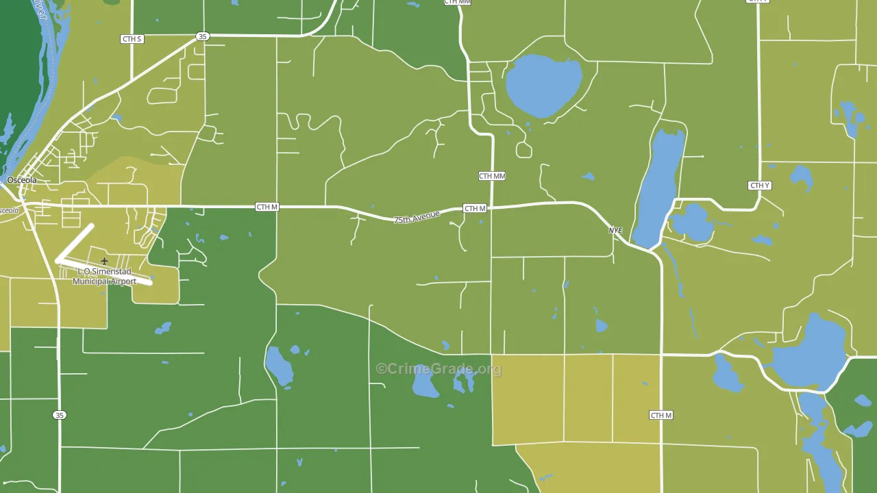 Nye, WI Map of Murder Rates