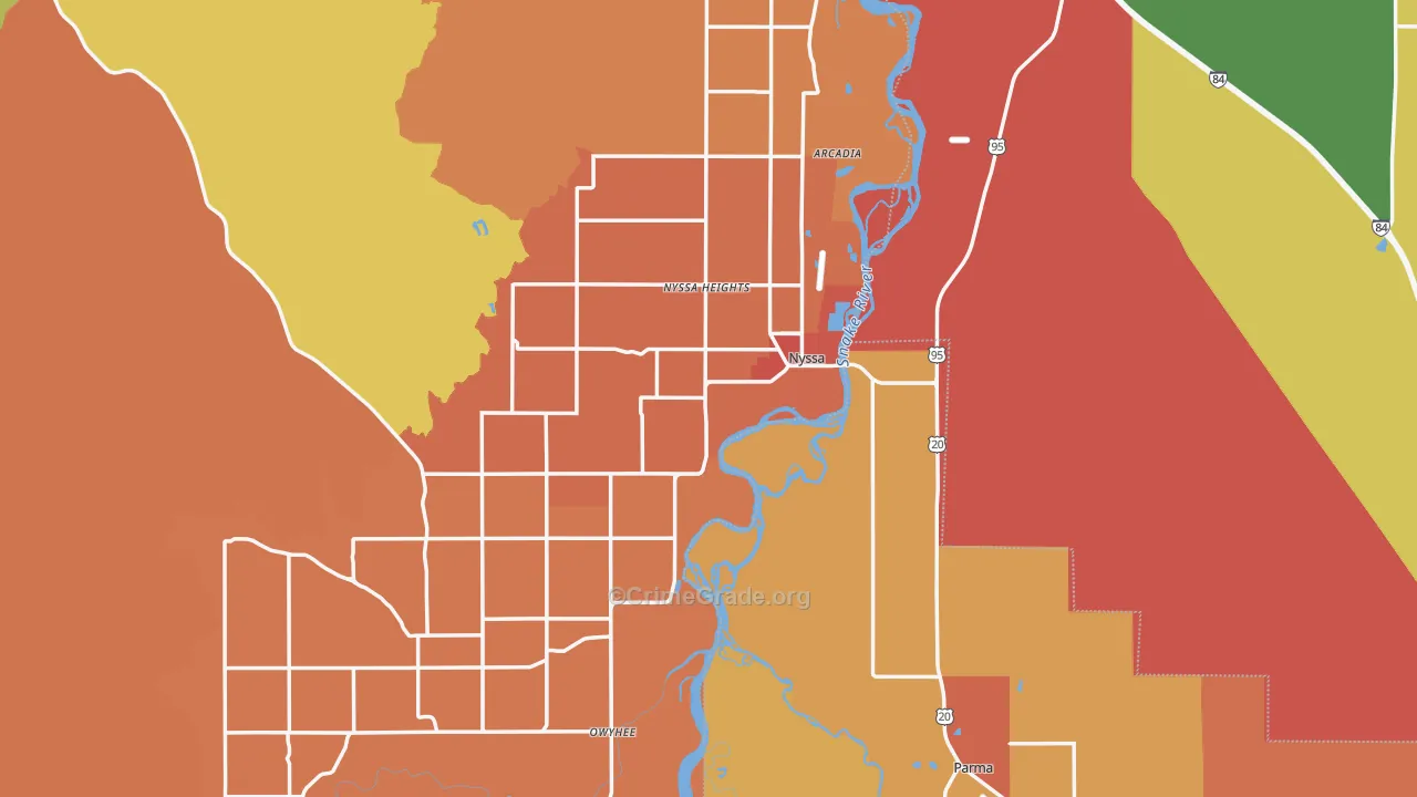 Nyssa, OR Map of Murder Rates