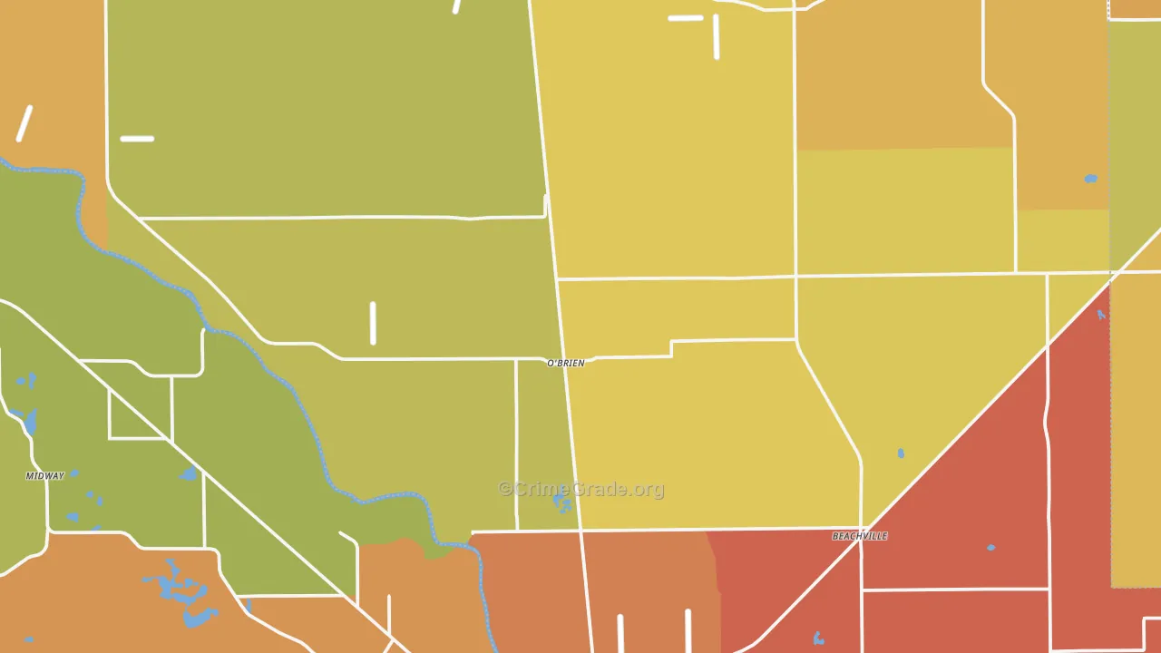 O'Brien, FL Map of Murder Rates