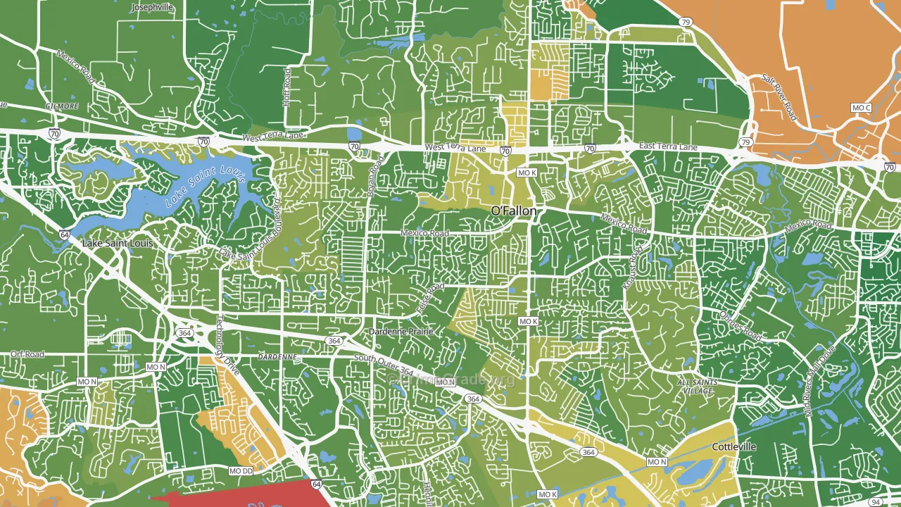 O'fallon, MO Map of Murder Rates