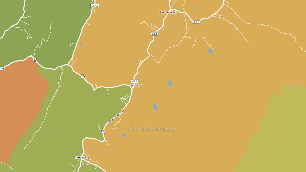 Oak Flat, WV Map of Murder Rates