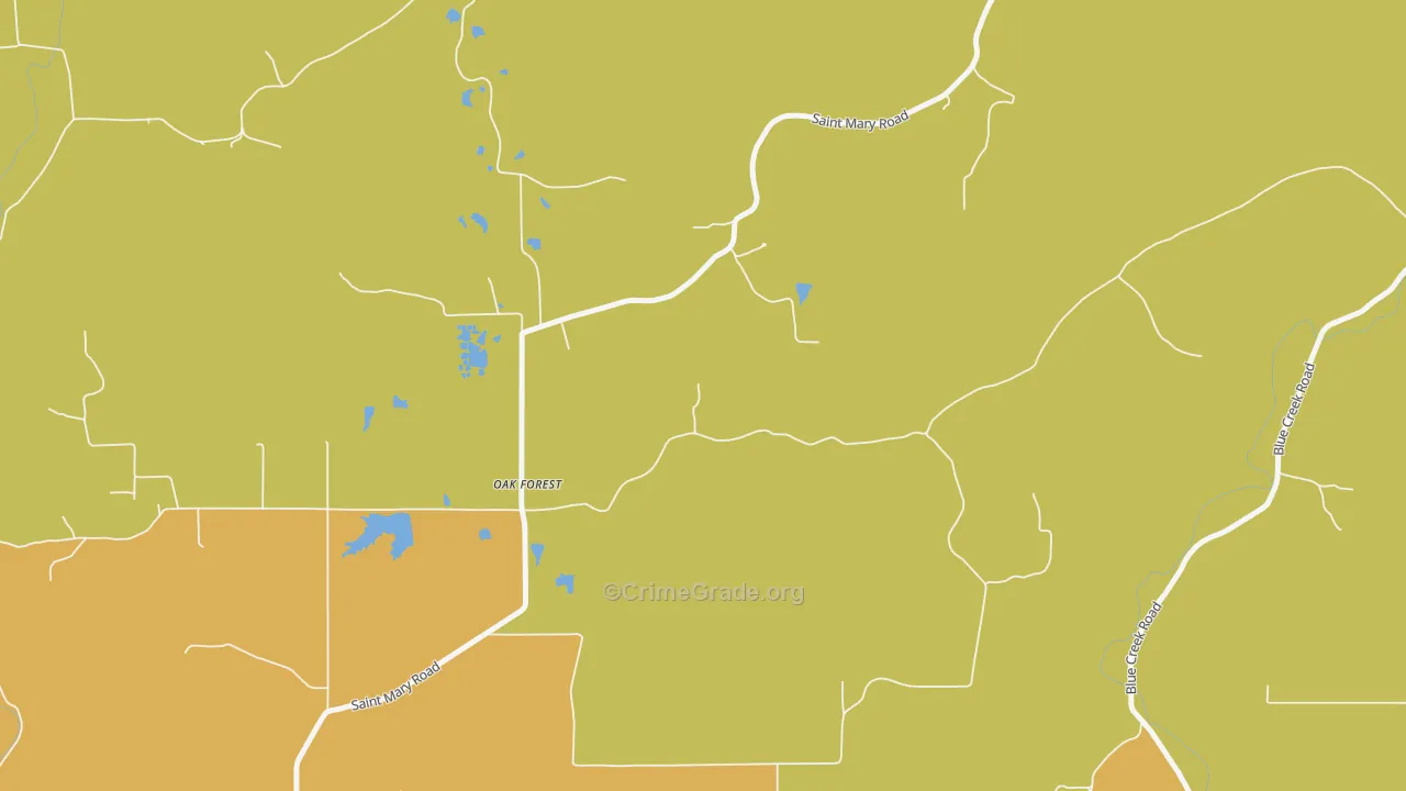Oak Forest, IN Map of Murder Rates