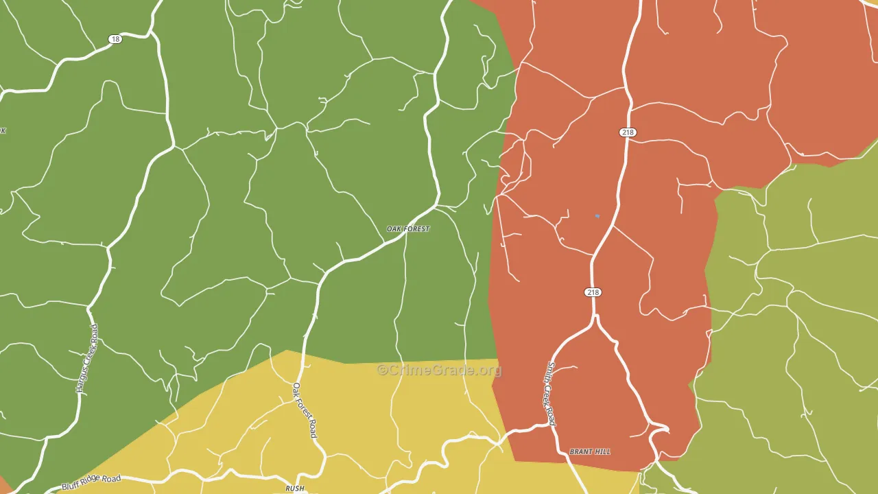 Oak Forest, PA Map of Murder Rates