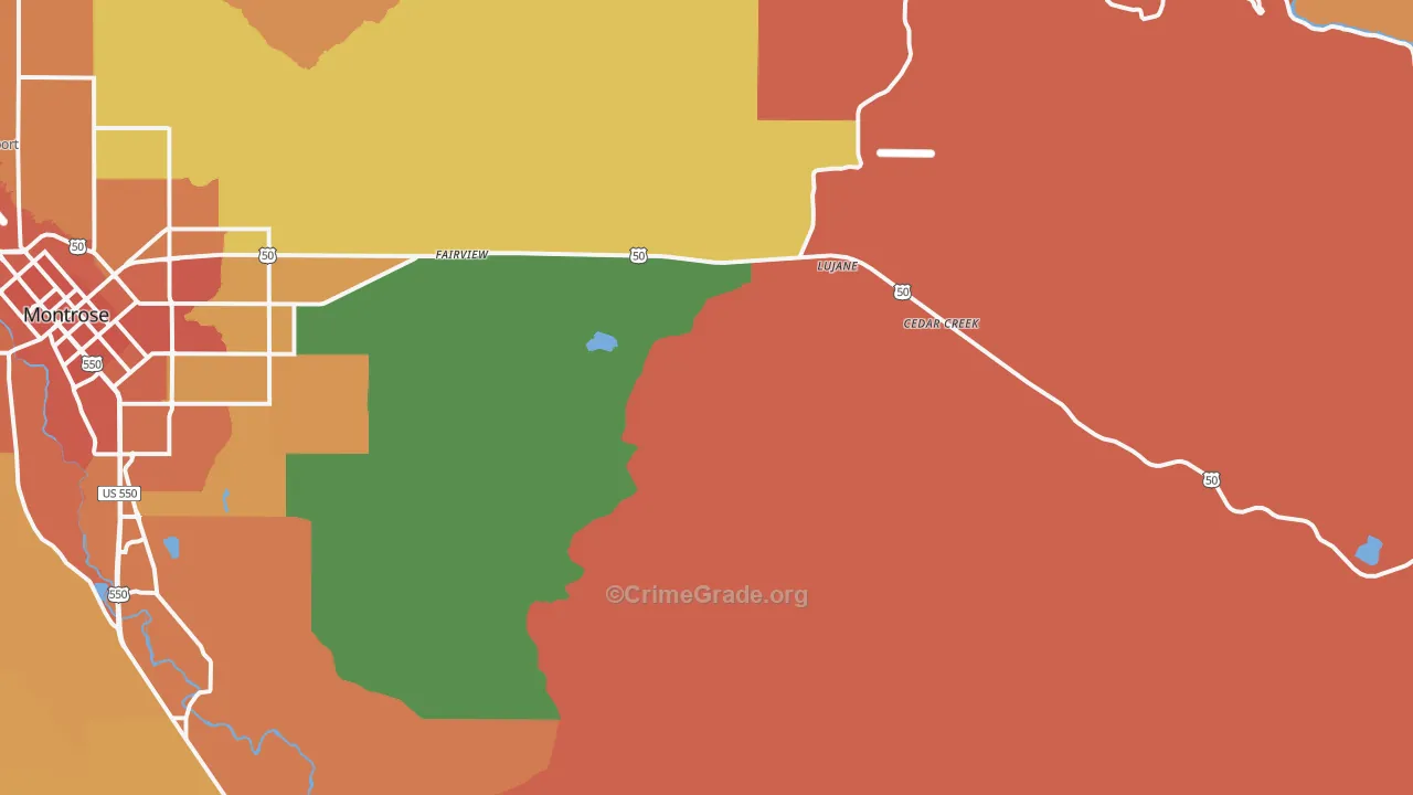 Oak Grove, CO Map of Murder Rates