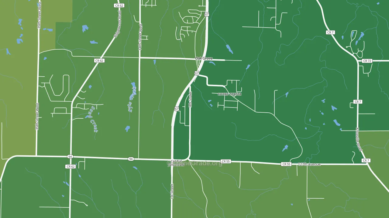 Oak Grove, IL Map of Murder Rates