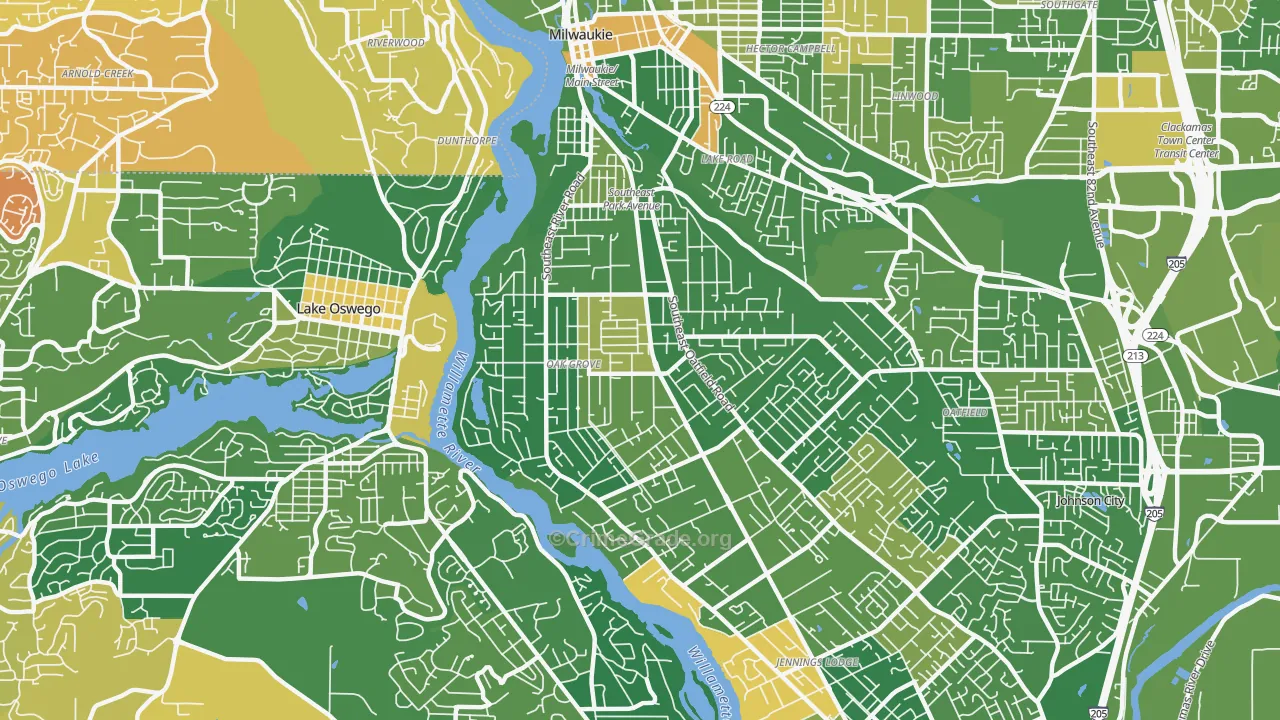 Oak Grove, OR Map of Murder Rates