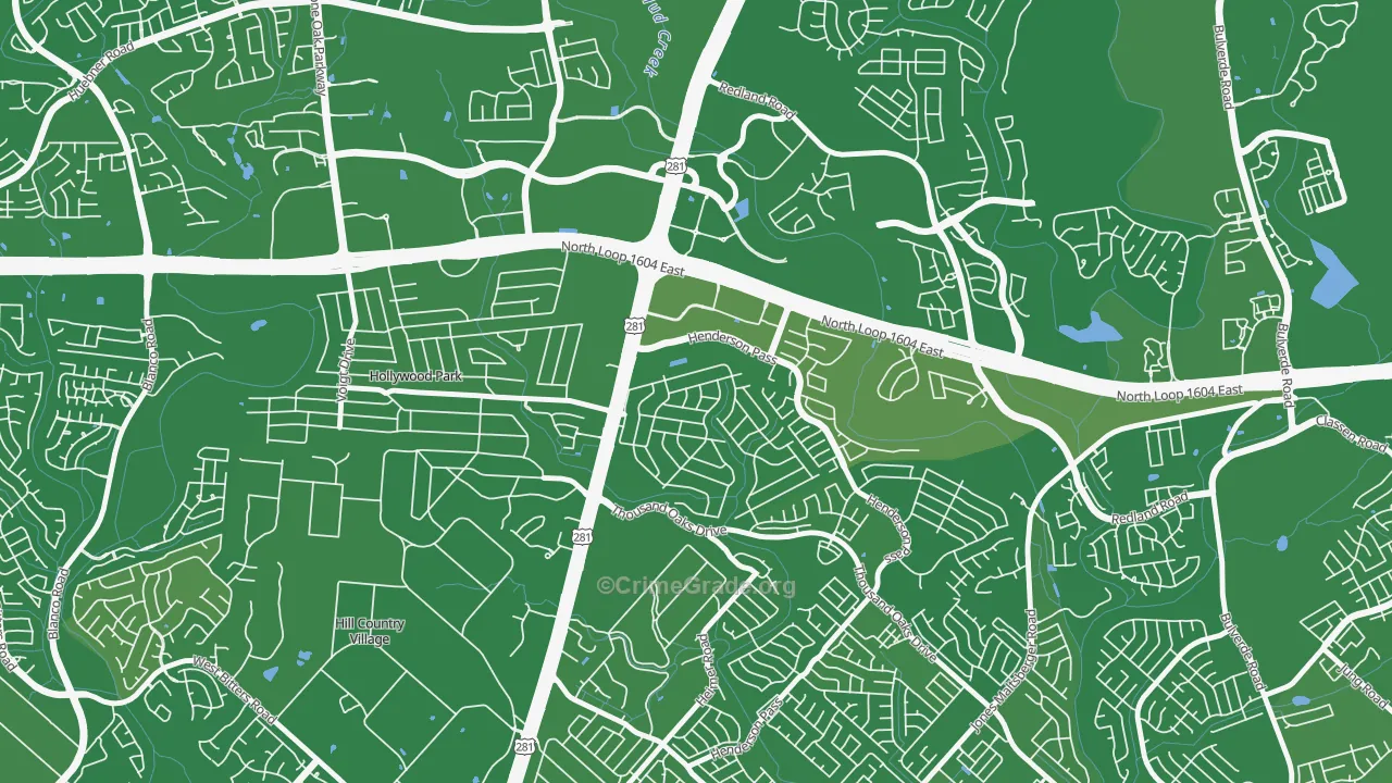 Oak Haven Heights, San Antonio, TX Map of Murder Rates