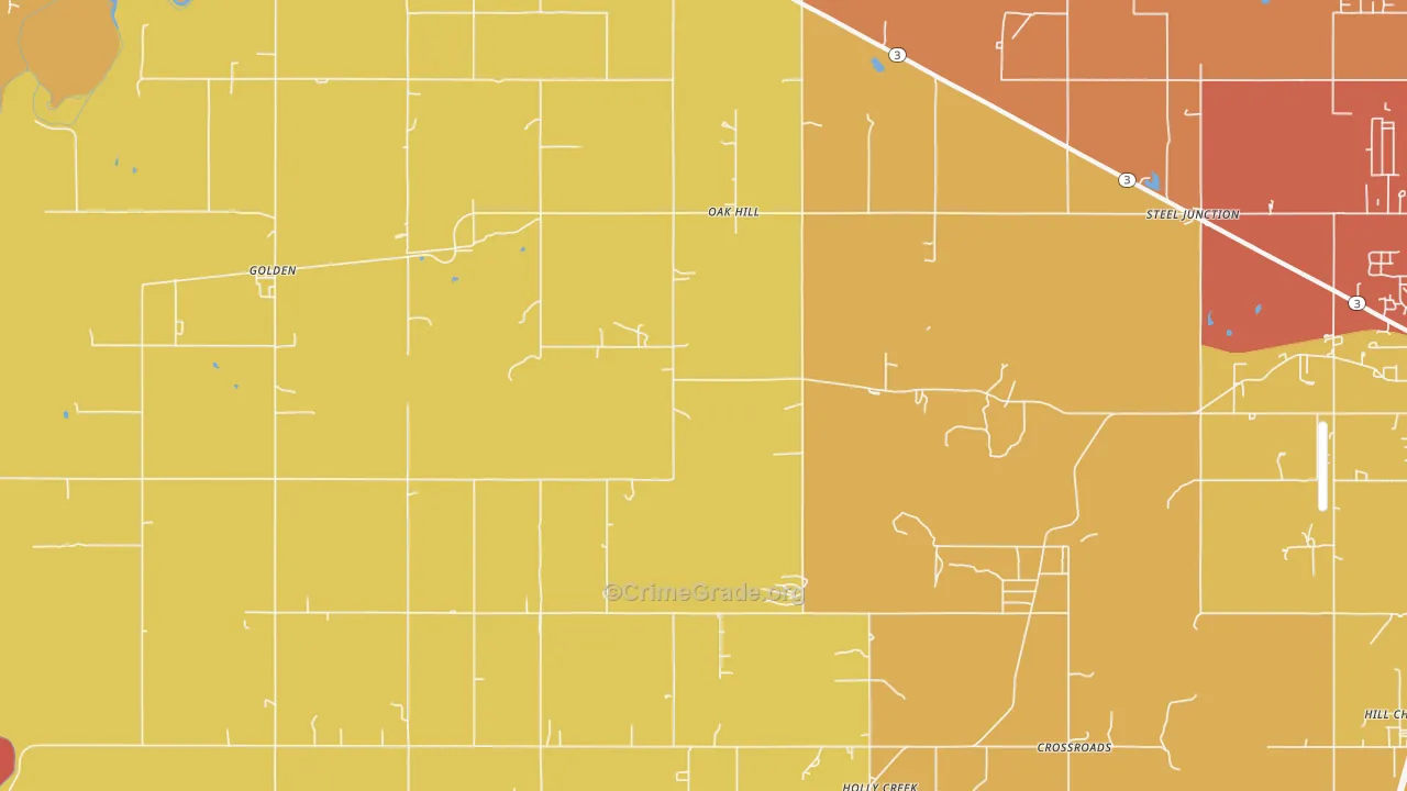 Oak Hill, OK Map of Murder Rates