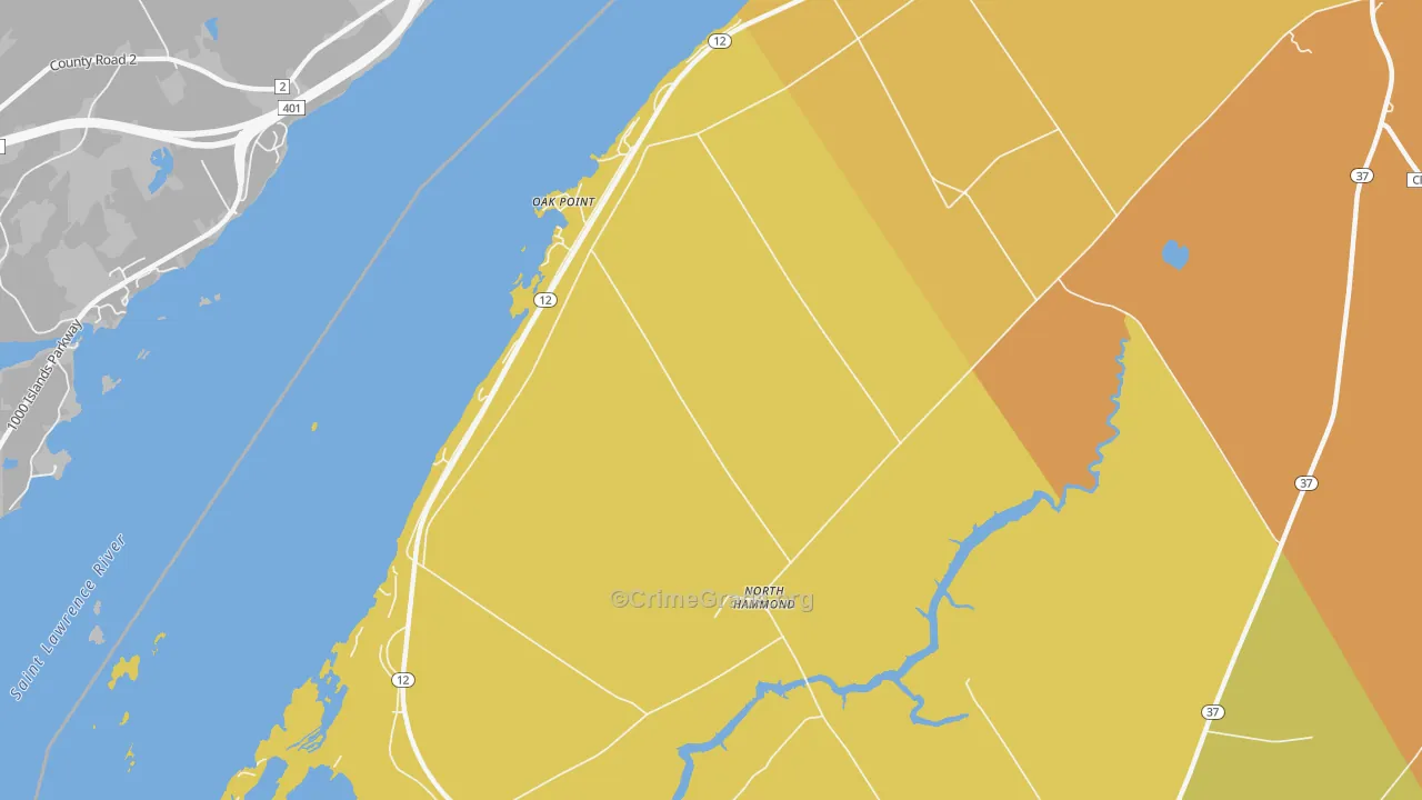 Oak Point, NY Map of Murder Rates