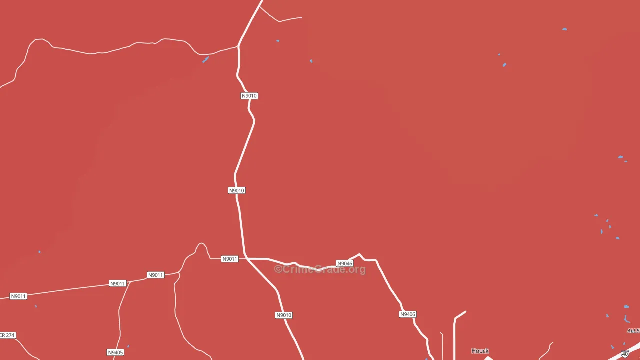 Oak Springs, AZ Map of Murder Rates