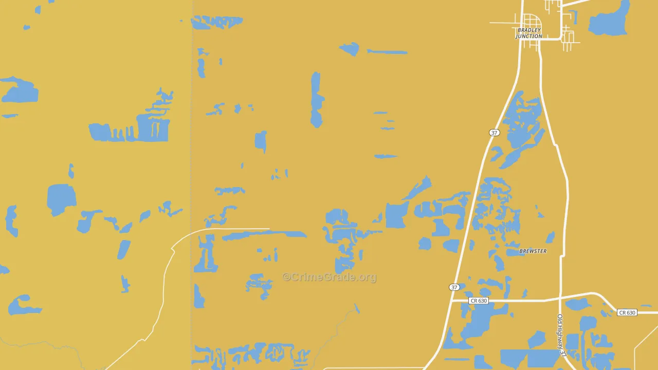 Oak Terrace, FL Map of Murder Rates