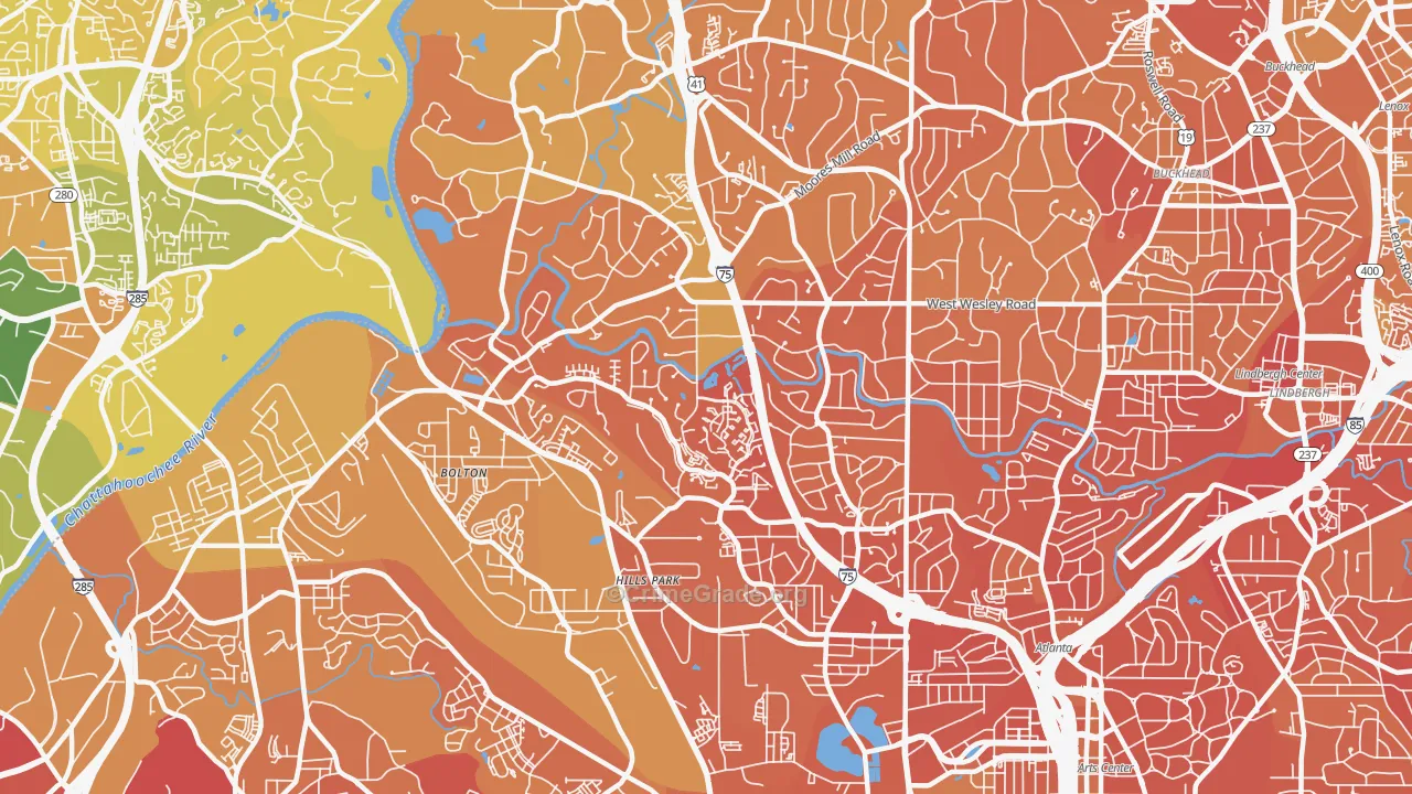 Oakdale, Atlanta, GA Map of Murder Rates