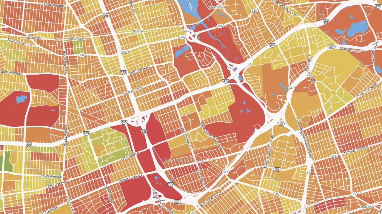 Oakland Gardens, Queens, NY Map of Murder Rates