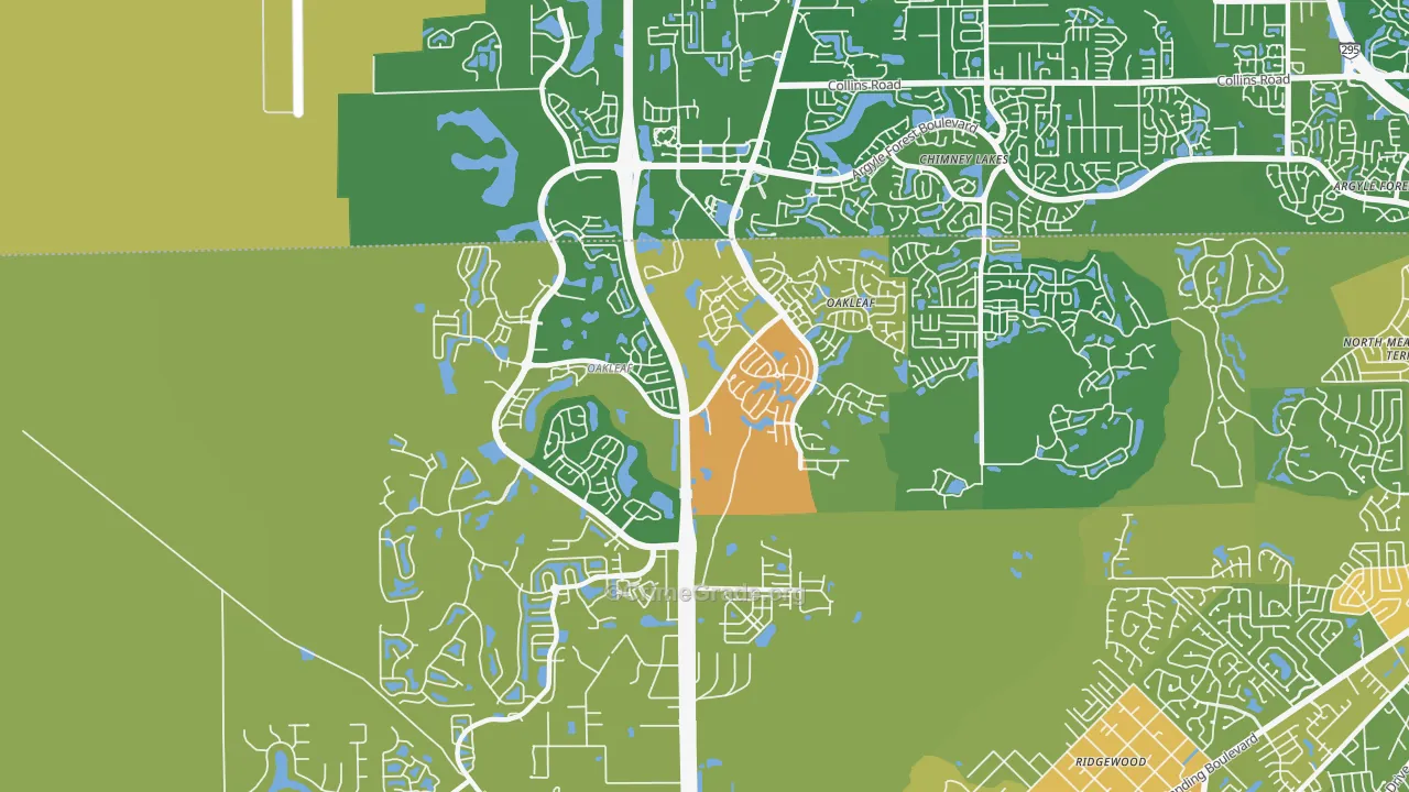 Oakleaf Plantation, FL Map of Murder Rates