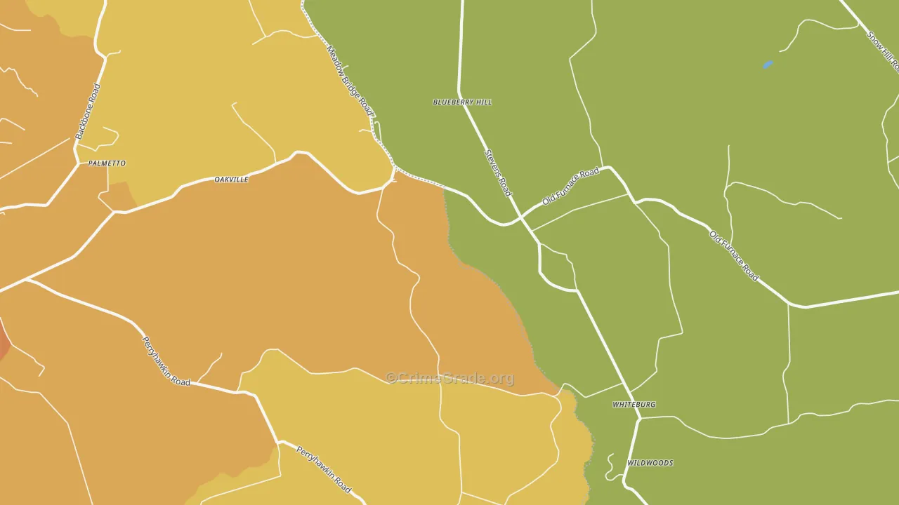 Oakville, MD Map of Murder Rates