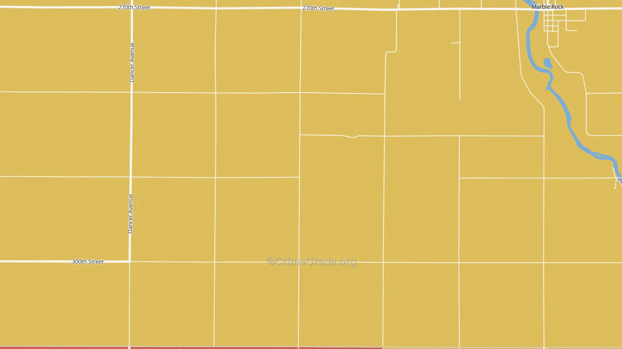Oakwood, IA Map of Murder Rates