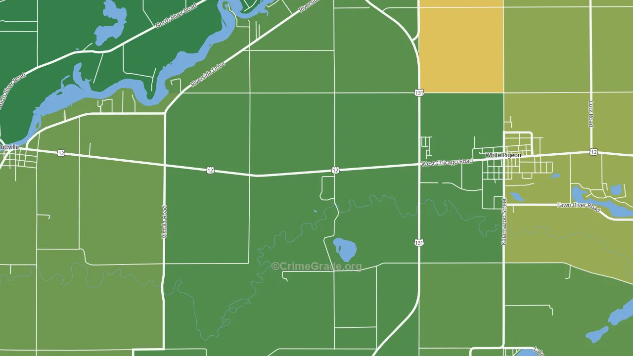 Oakwood, MI Map of Murder Rates