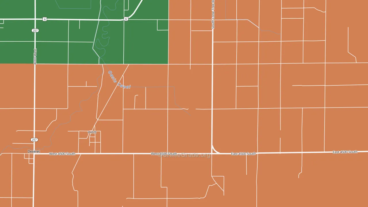 Oasis, UT Map of Murder Rates