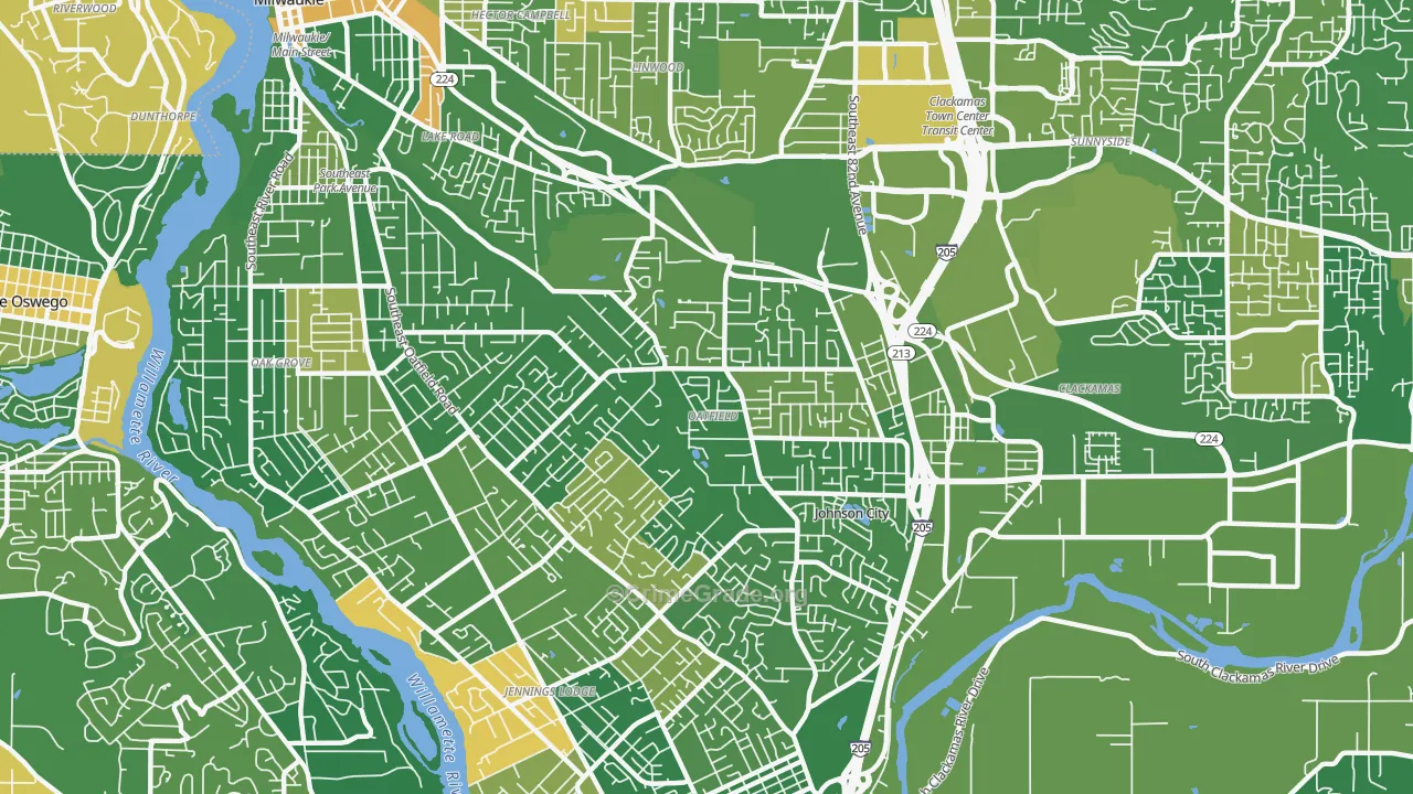 Oatfield, OR Map of Murder Rates