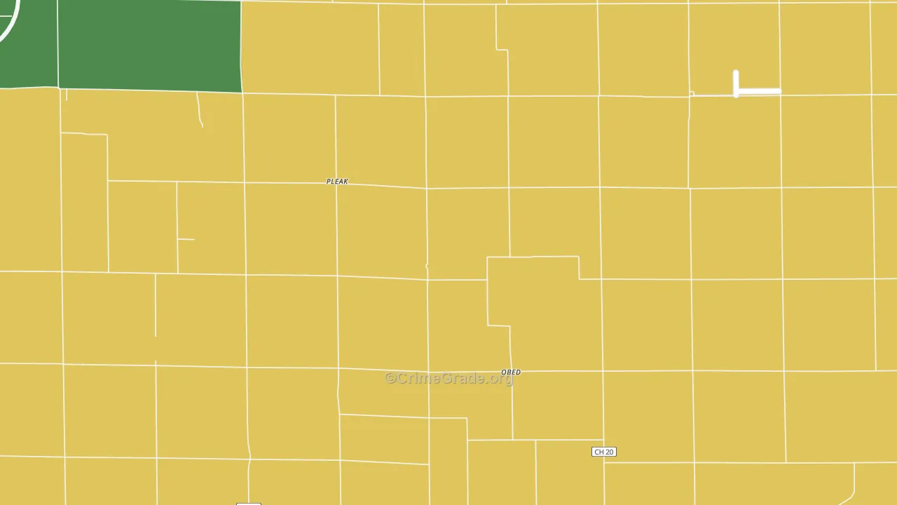 Obed, IL Map of Murder Rates
