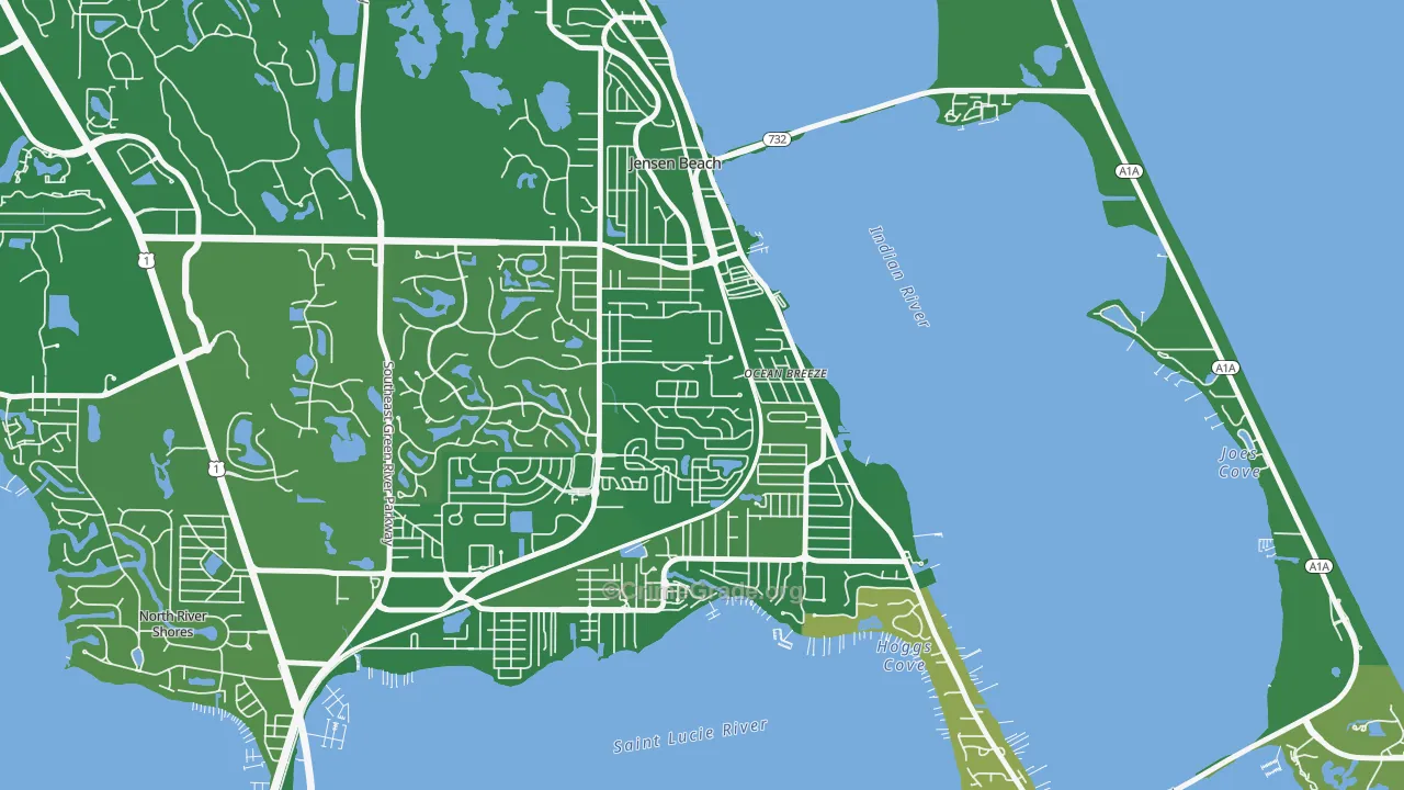 Ocean Breeze Park, FL Map of Murder Rates