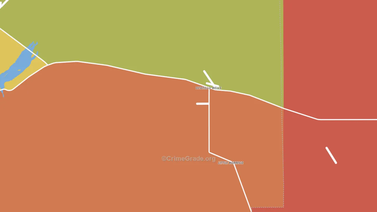 Ocotillo Wells, CA Map of Murder Rates