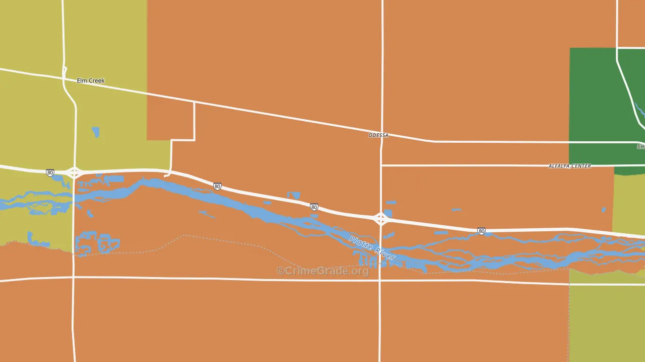 Odessa, NE Map of Murder Rates