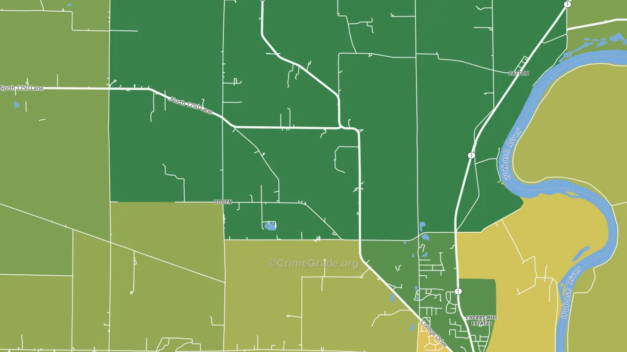 Odgen, IL Map of Murder Rates