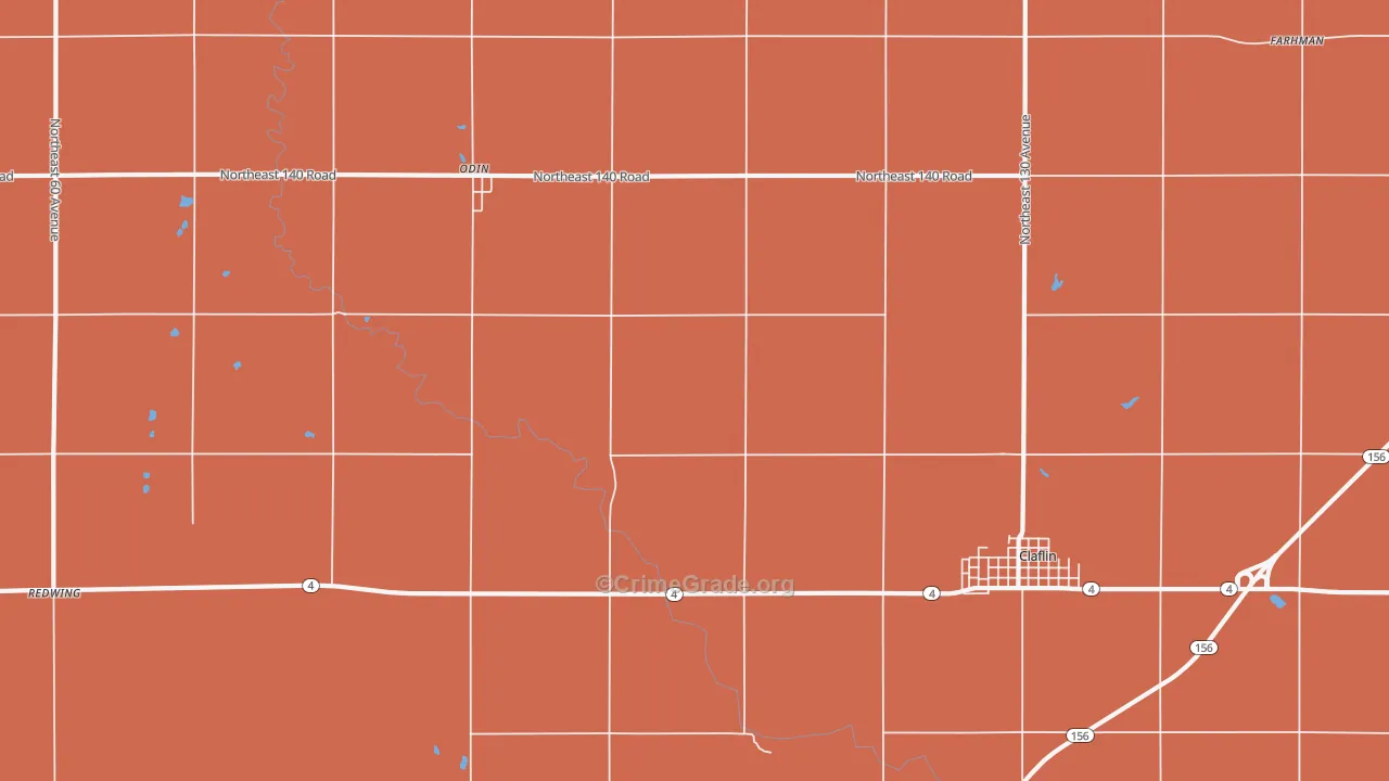 Odin, KS Map of Murder Rates