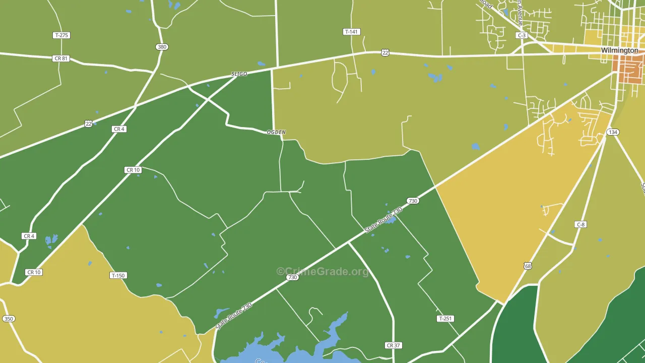 Ogden, OH Map of Murder Rates