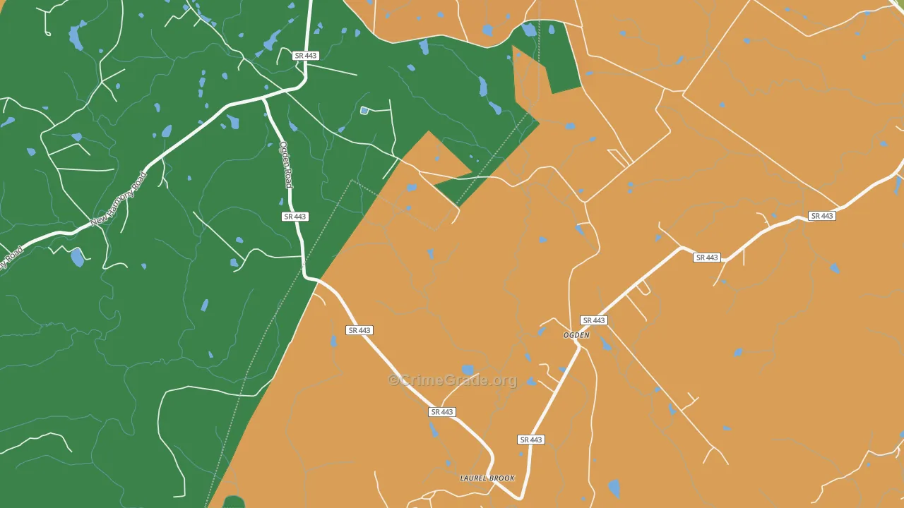 Ogden, TN Map of Murder Rates