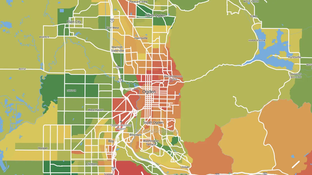 Ogden, UT Map of Murder Rates