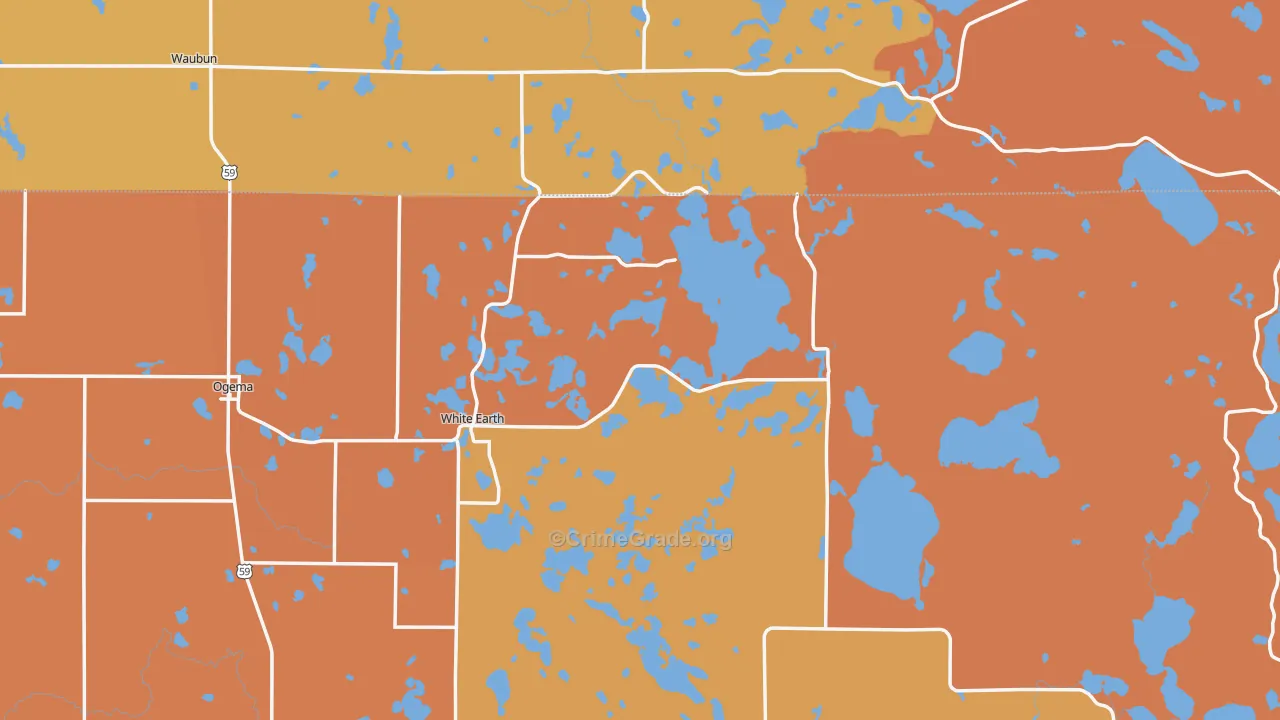 Ogema, MN Map of Murder Rates