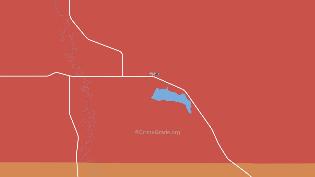 Oglala, SD Map of Murder Rates