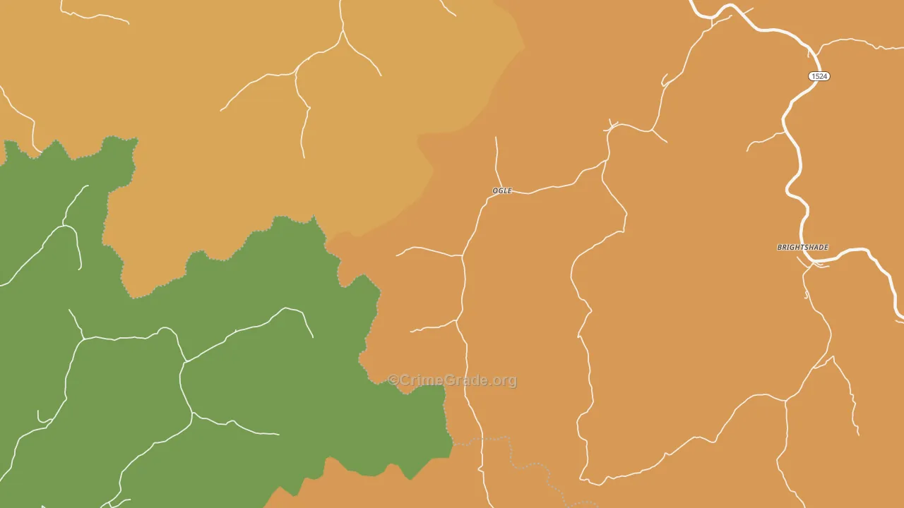 Ogle, KY Map of Murder Rates