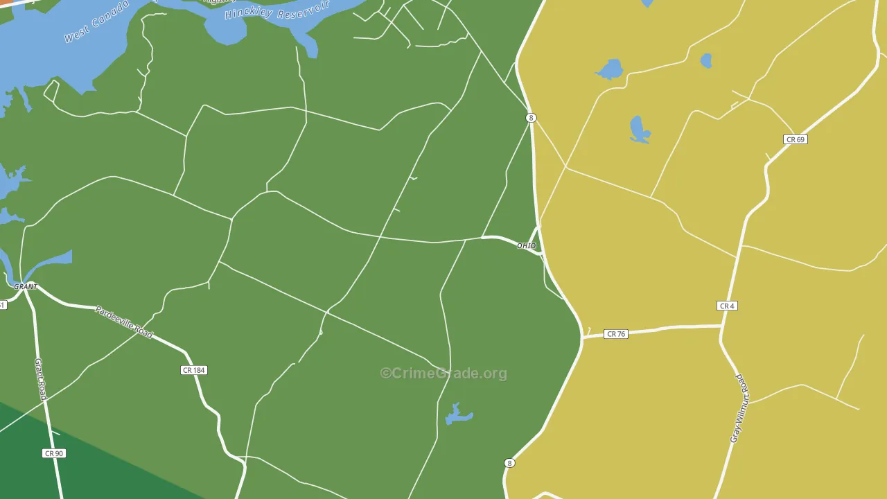 Ohio, NY Map of Murder Rates