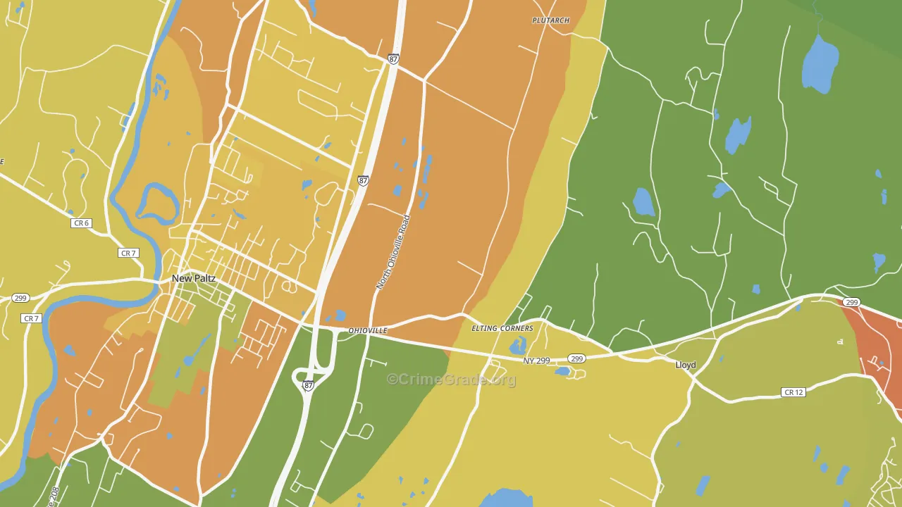Ohioville, NY Map of Murder Rates